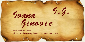 Ivana Ginović vizit kartica